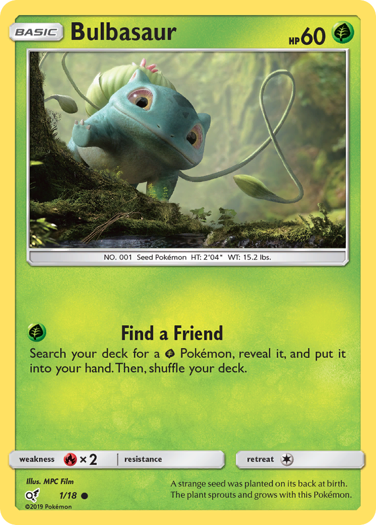 Detective Pikachu Bulbasaur #1/18